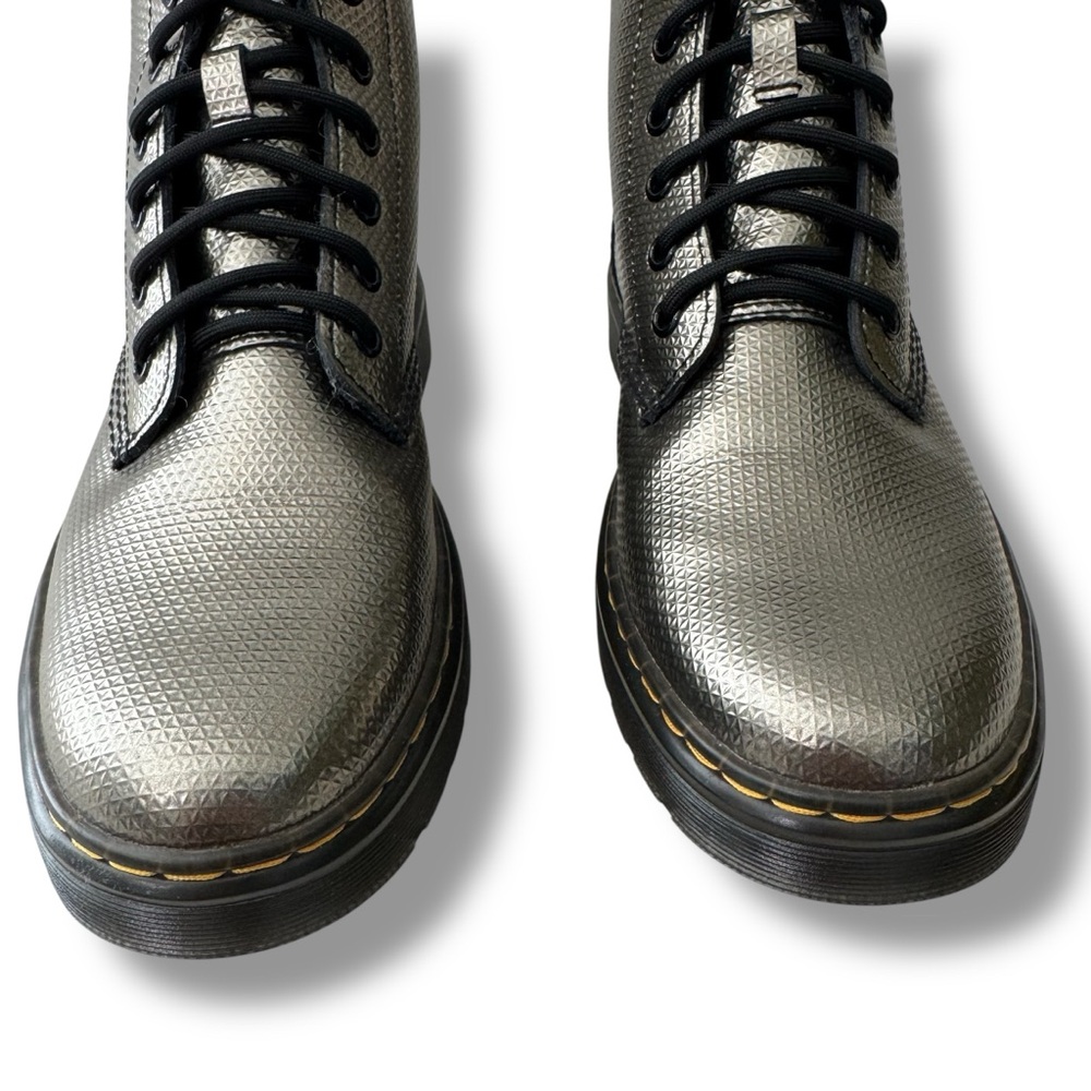 Dr Martens Zavala Metallic Alumix Hex Platform Combat Boots Size 8 - Picture 6 of 11